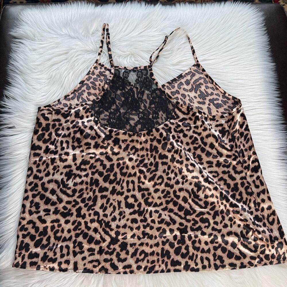 Leopard Print Satin PJ Cami Shorts Set - Picture 5 of 7
